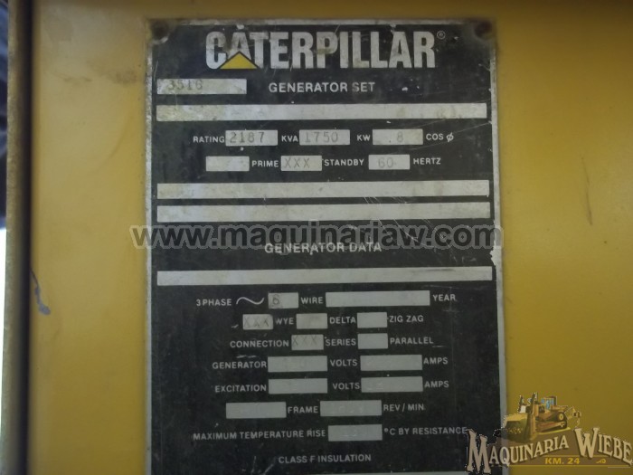 PLANTA DE LUZ  CATERPILLAR 1750 KW