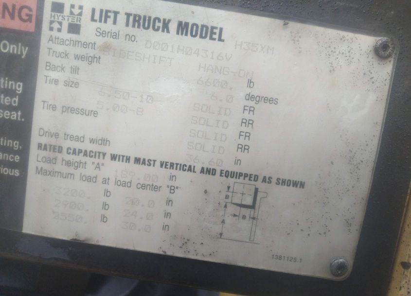 MONTACARGAS HYSTER H35XM