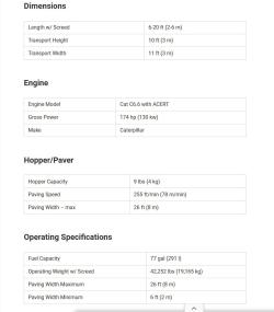 PAVIMENTADORA CATERPILLAR AP655D