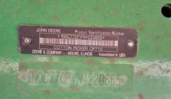 COSECHADORA DE ALGODON JOHN DEERE CP770