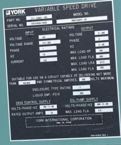 CHILLER YORK VSD750KFT-46