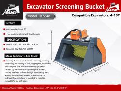 CUCHARON CRIBA HANDY HESB48 PARA EXCAVADORA