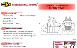 CUCHARON TRITURADOR DE PIEDRA HARDOX BKT32034CRUSH