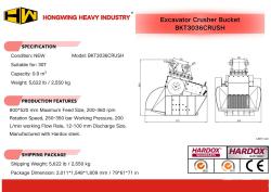 CUCHARON TRITURADOR DE PIEDRA HARDOX BKT3036CRUSH