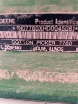 COSECHADORA DE ALGODON JOHN DEERE 7760