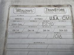 TANQUE DE ALMACENAMIENTO TRANSTORE  DE 2000 GALONES