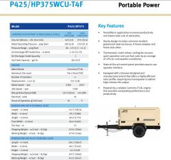Compresor Doosan P425/HP375WCU-T4F