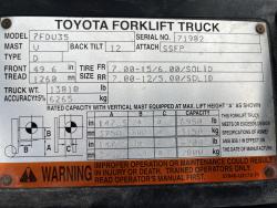 Montacarga Toyota 7FDU35
